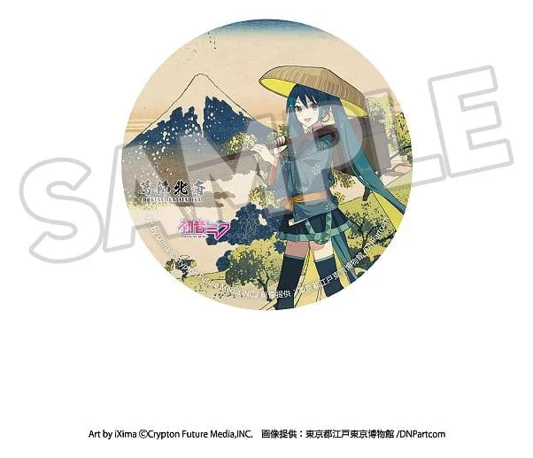 Katsushika Hokusai x Hatsune Miku Pins 6 cm Blind Box - 1 Unidade Aleatória